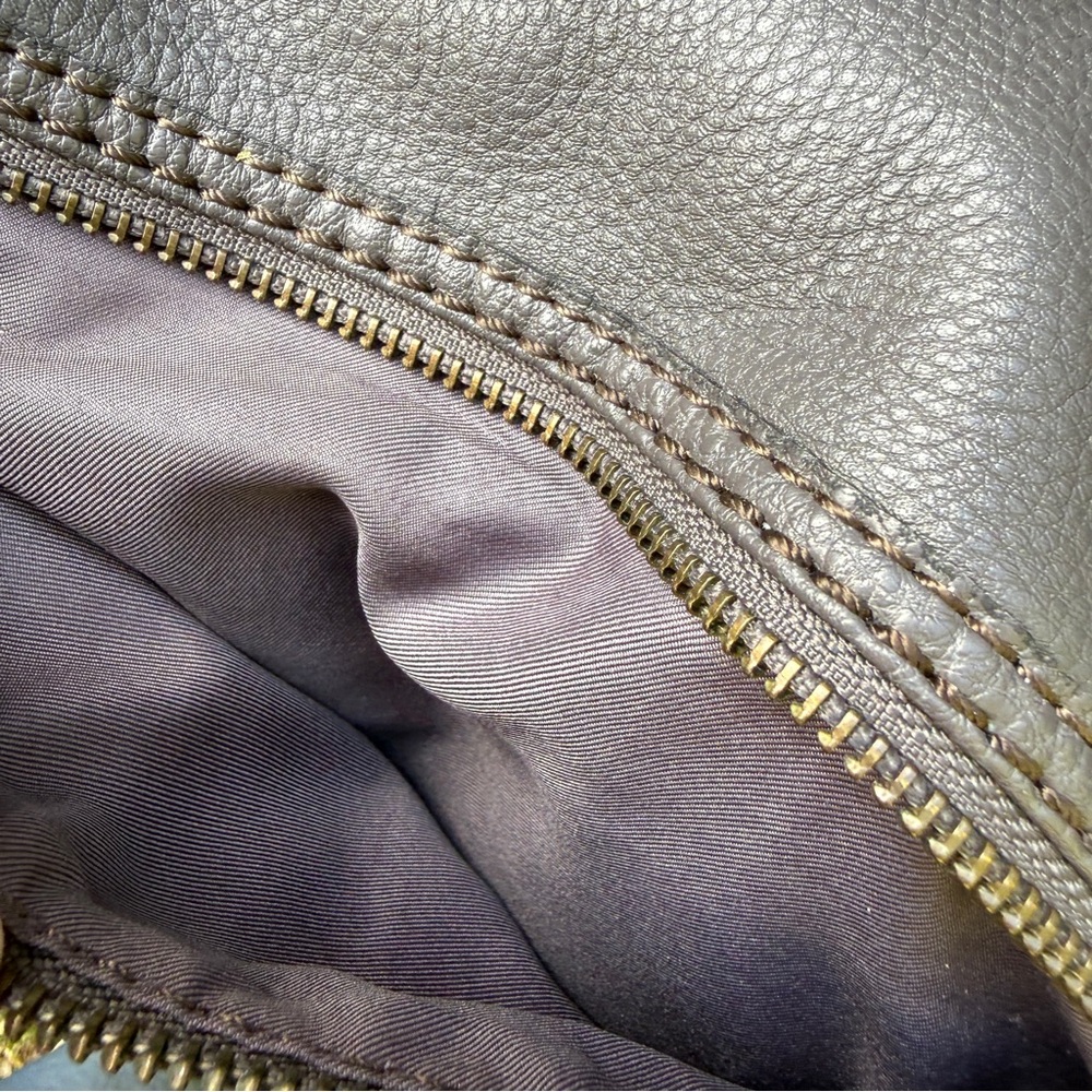 The Sak Sequoia Leather Hobo Bag Grey Pebbled Boho Minimalist Buttery Soft - Picture 6 of 11